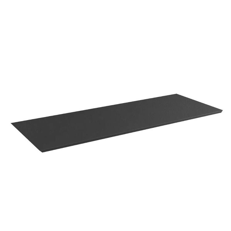 Blat łazienkowy kompaktowy 130 cm czarny struktura kamienia