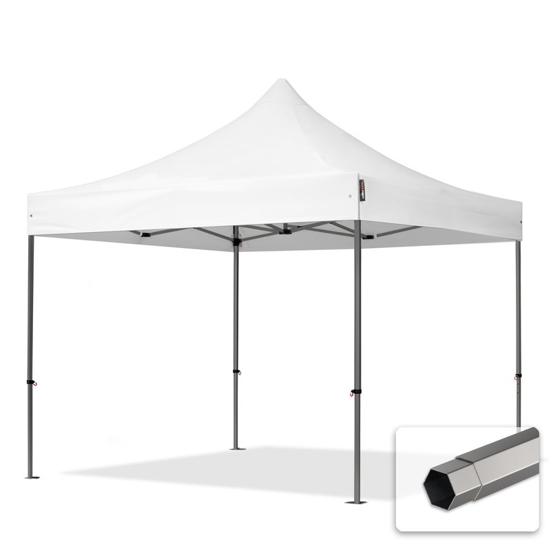 3x3 m Namiot Ekspresowy, PREMIUM Stal 40mm, biały