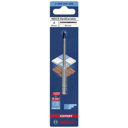 Foret hard ceramic hex-9 expert bosch 4x90 mm - 2608900588 - 2