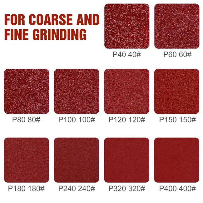 30 Disques De Ponçage 225 Mm à 8 Trous – Grains 40 à 240, Compatibles Meuleuse D’angle