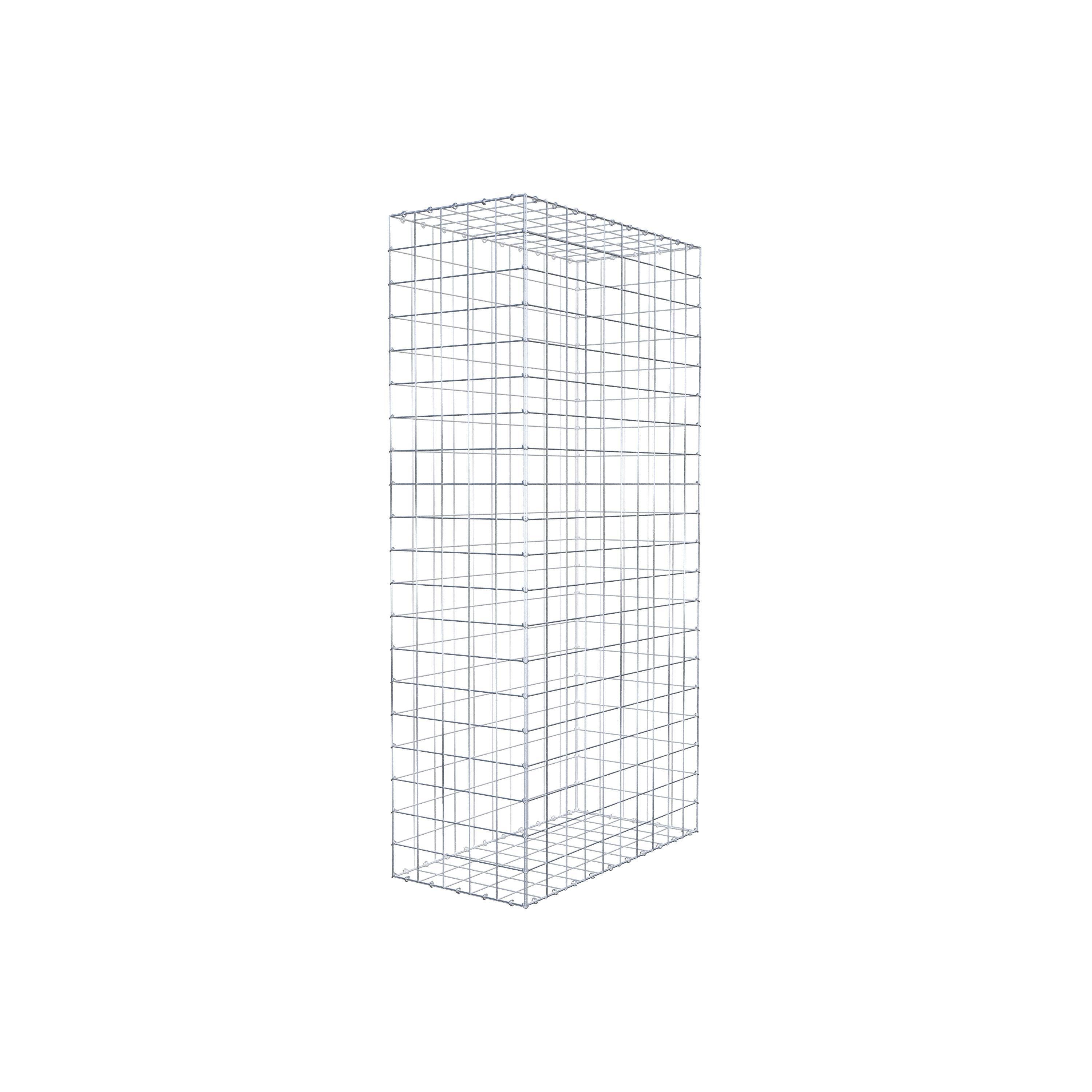 Gavión de acero galvanizado 200x100x50cm (LxAxP), malla 10 x 10cm, Anillo en C, jaula metálica para muro o jardín - 5