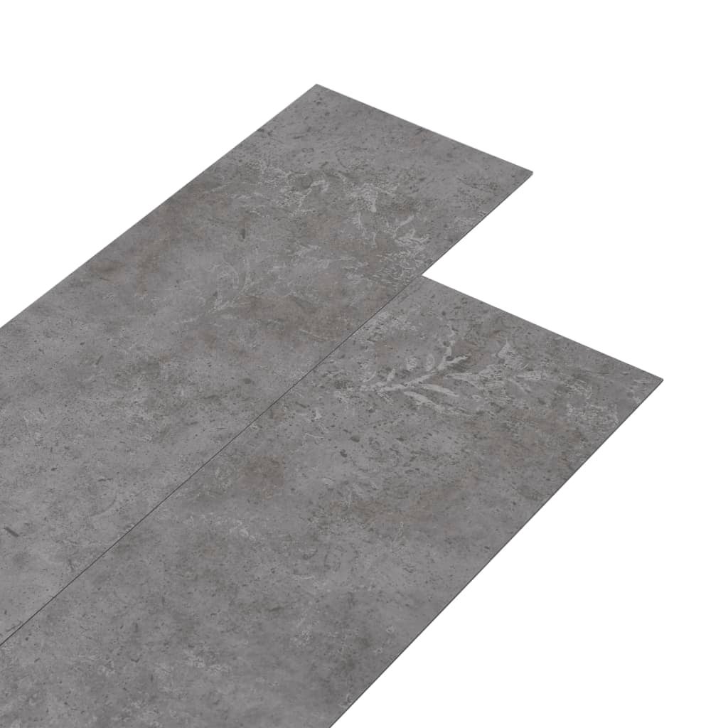 Lamas para suelo pvc autoadhesivas | tarimas de suelo | tarimas autoadhesivas 5,21 m² 2 mm gris hormigón cfw52288