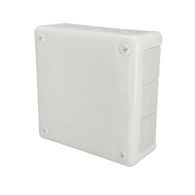 Boîte dérivation étanche en saillie IP55 118x118x46mm 12 entrées vis blanc EDO