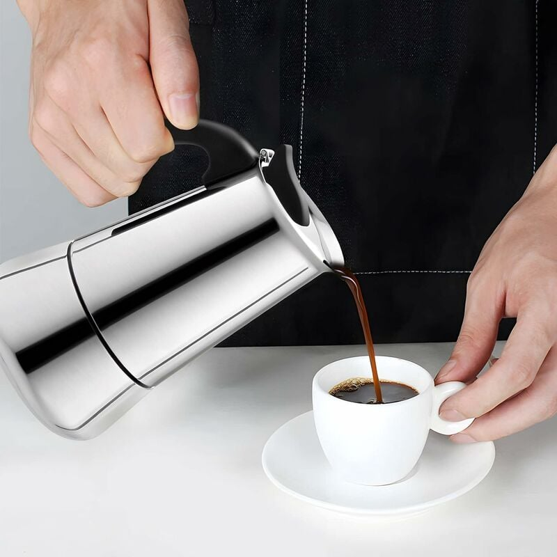 Ekspres do kawy, Ekspres do kawy na kuchenkę, Ekspres do kawy, Włoska stal nierdzewna 200 ml - 3