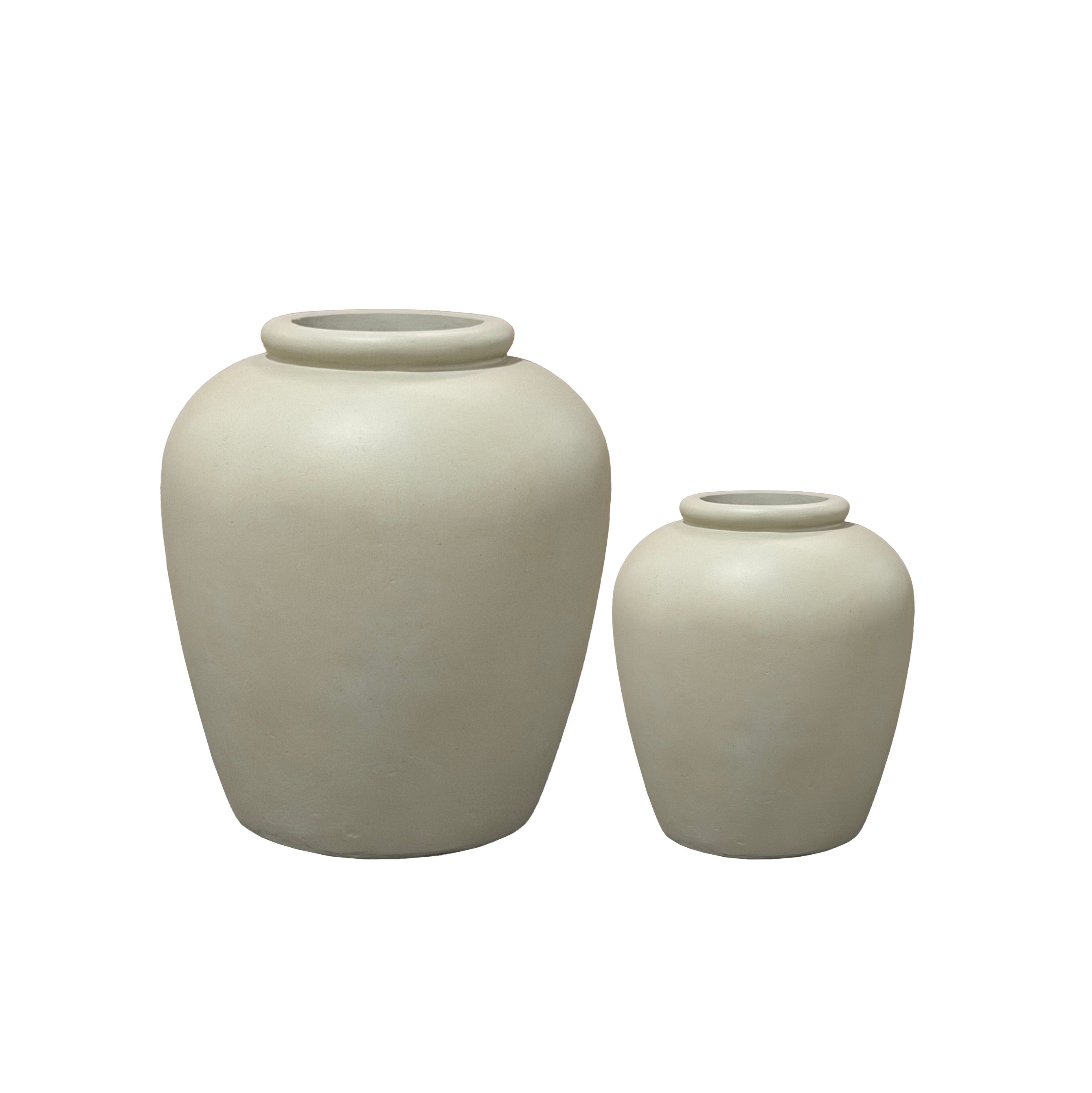 Maceta grande de exterior ORIGIN 63x71cm beige, de hormigón reforzado con fibra, resistente a las heladas - 2