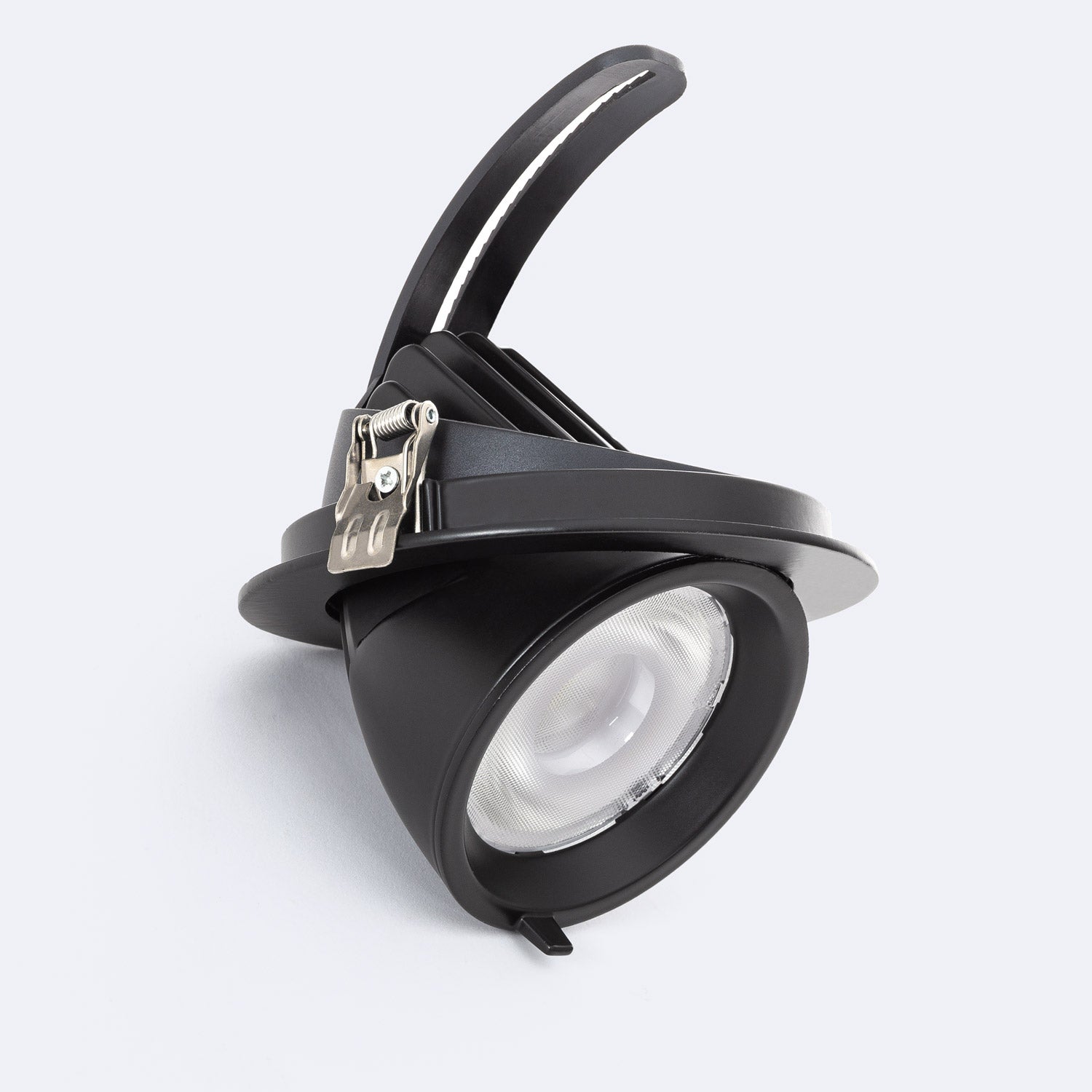 Downlight LED 24W Rond Orientable Chip 120lm/W Coupe Ø 170 mm Noir, No ...