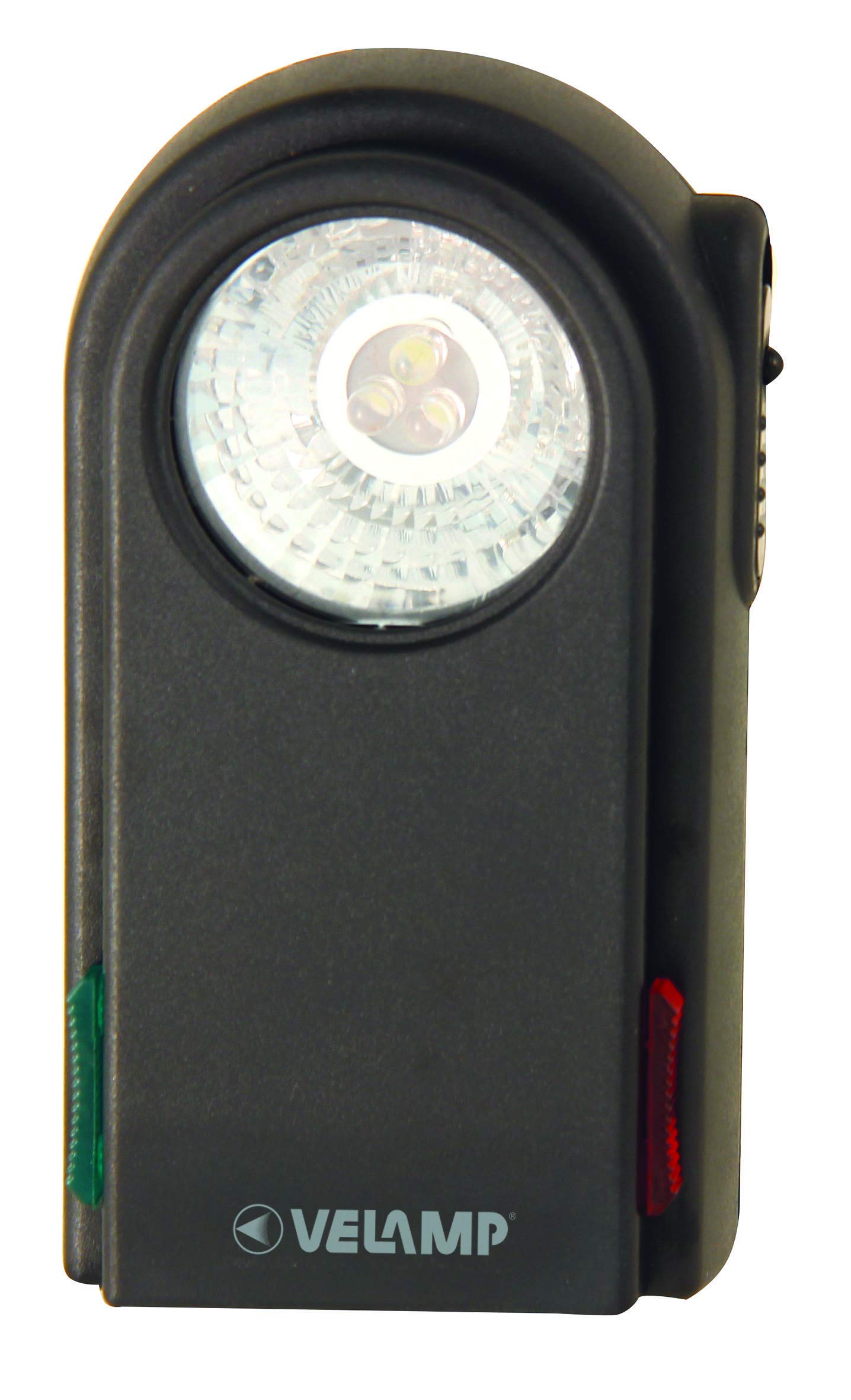 Lampe de poche 3 LED. Filtres colorés, bouton morse. En plastique, noire - 7