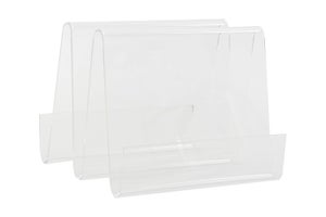 2 Porte-Revues Muraux En Acrylique Transparent - Longueur 60 Cm - Étagère De Rangement Pour Magazine