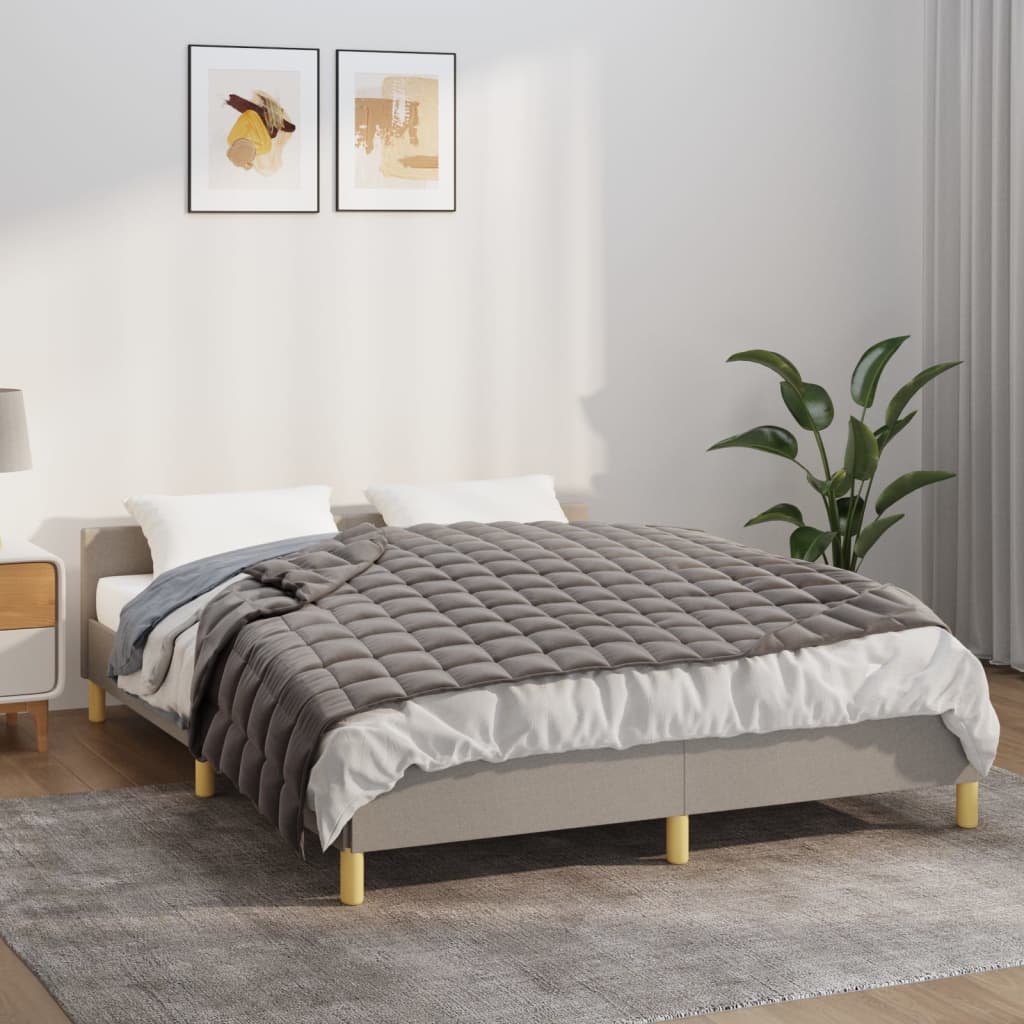 Maison exclusive - manta con peso tela gris 150x200 cm 7 kg