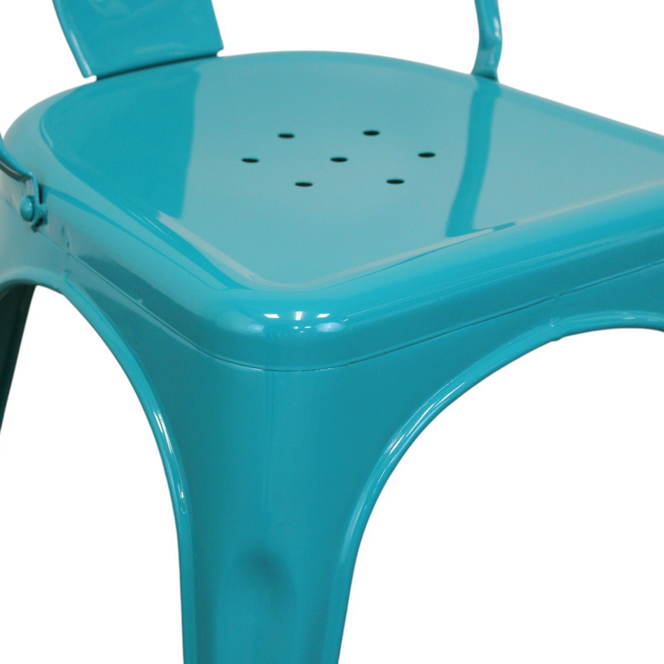 Milani Home - Set 4 sedie in metallo industrial cm 35 l x 45 p x 85 hdi coloreVerde petrolio - 7