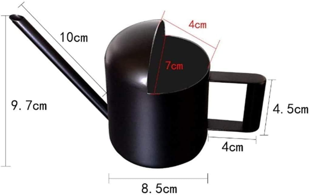 Arrosoir 300ml, Petit arrosoir d'intérieur de 300ml, Arrosoir Plante Interieur, mini arrosoir de jardin en acier inoxydable avec long bec - 4