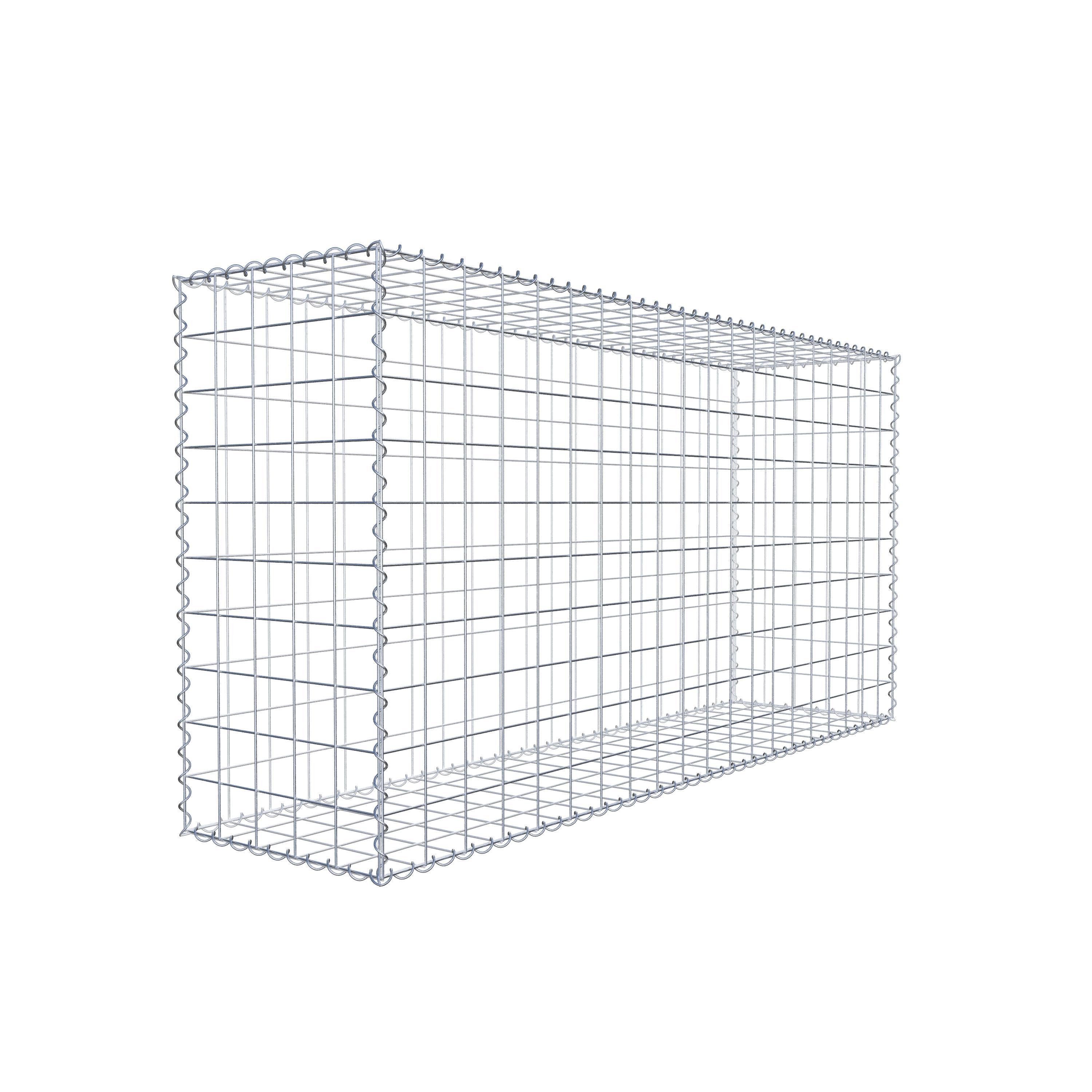 Gavión de acero galvanizado 200x100x50cm (LxAxP), malla 10 x 10cm, Espiral, jaula metálica para muro o jardín - 3