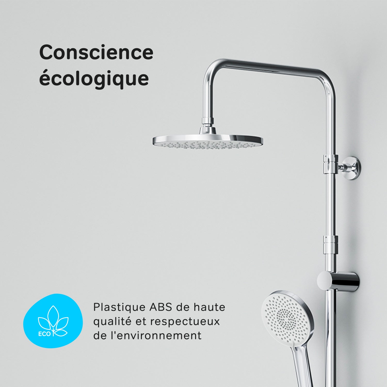 Colonne de douche et bain baignoire thermostatique Système de douche avec mitigeur thermostatique Chrome, F07XA400 X-Joy AM.PM - 9