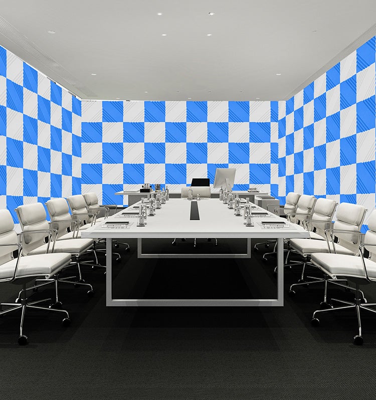 Materiał dźwiękochłonny z bawełny twill, 12 szt., do okładzin ściennych wewnątrz pomieszczeń, 30*30*5 cm, niebieski, trudnopalny (bez kleju)