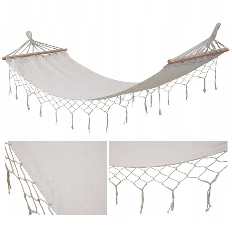 Hamak Focus Garden Ogrodowy Hawaii Nature na Taras Ogród Balkon Duży Mocny 280x100cm 1 szt