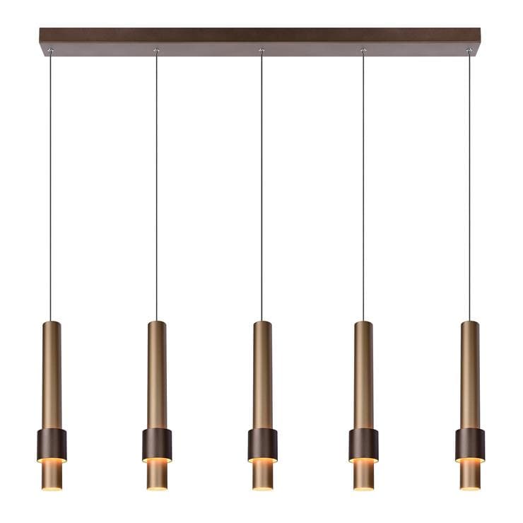 Lampa wisząca MARGARY LED 22W Ciepła biel 460lm złoto-brązowa wym:169x103x8cm Lucide