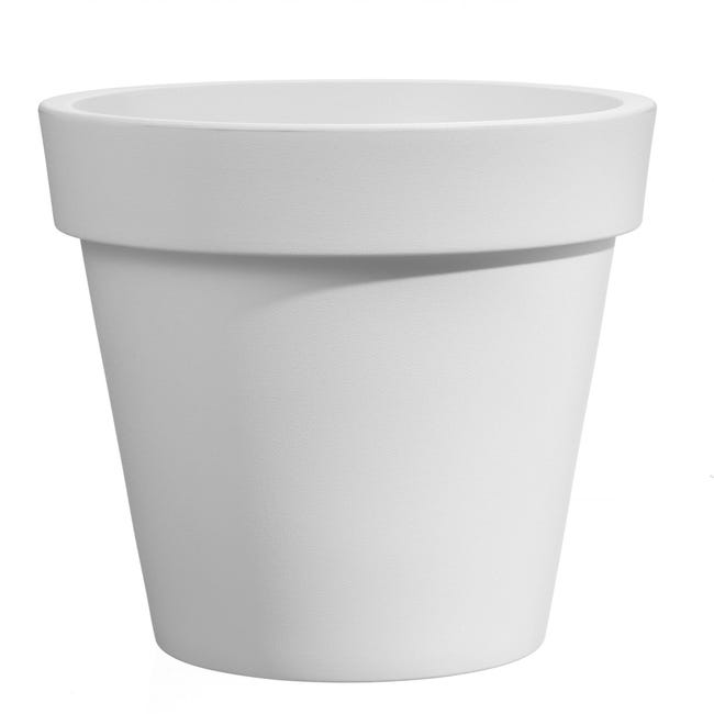 Vaso Rotondo Eggy In Resina, Antracite, 35 Cm – Moderno, Interni/Esterni, Resistente Al Gelo, Made In Italy