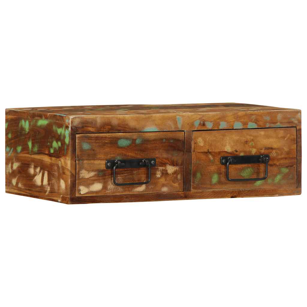 Móvel TV de parede em madeira maciça reciclada 60x30x19 cm - COMFORTXL - 2