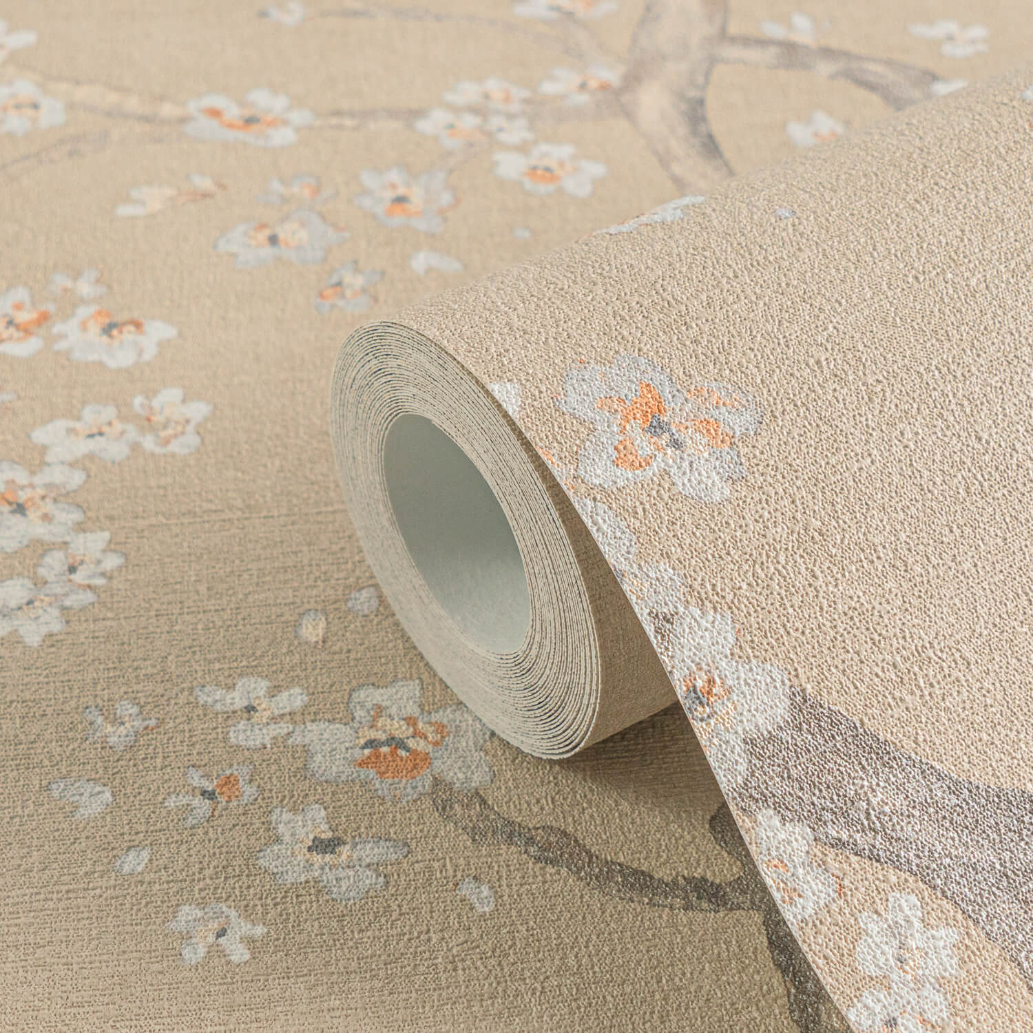 Profhome 781992-GU Papel de parede com flores texturizado fosco 5,33 m2 - 2