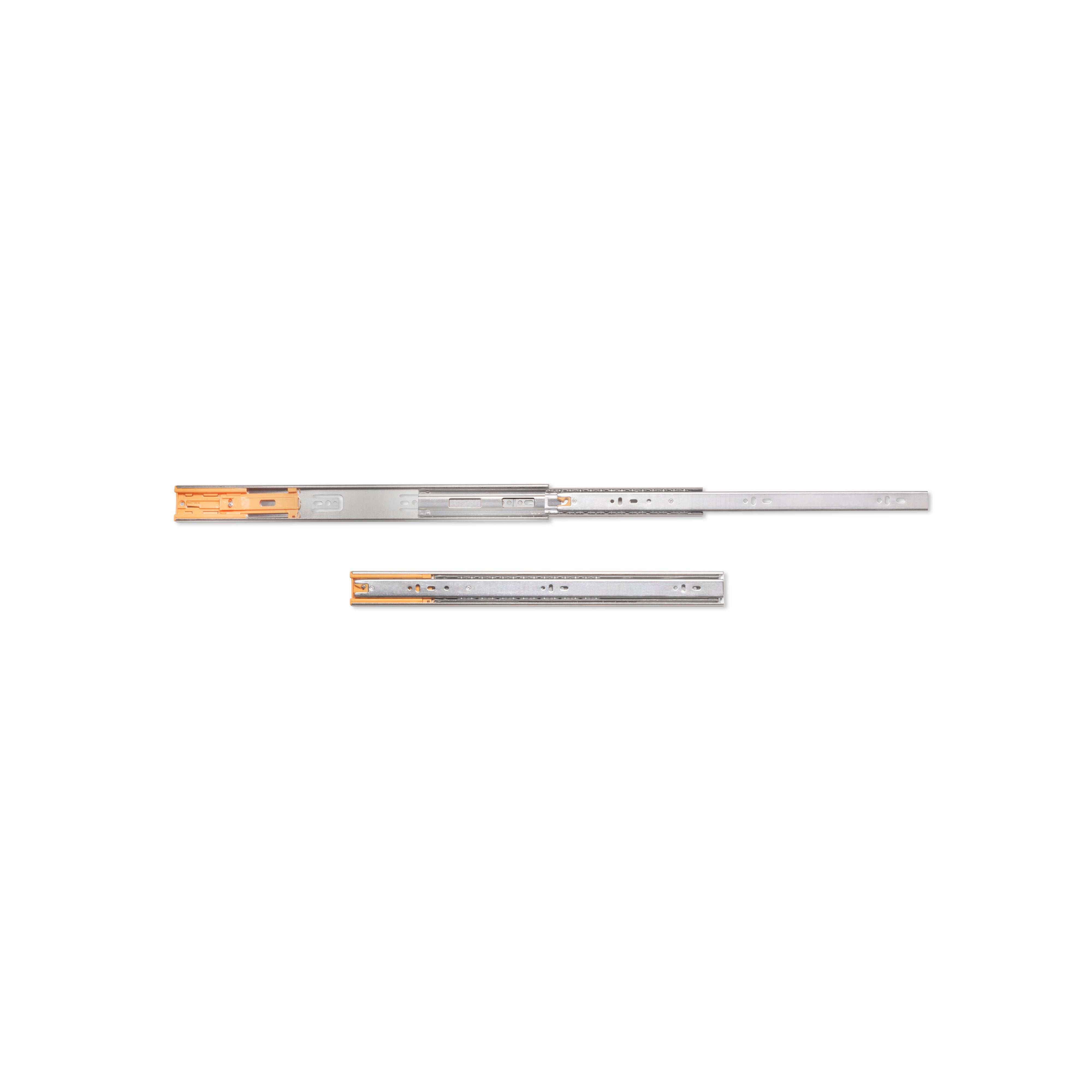 Emuca Komplet prowadnic kulkowych, pełny wysuw, cichy domyk, wysokość 45 mm, długość 450 mm, Stal, Ocynkowany