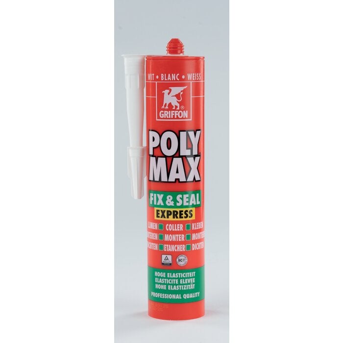 Colle de Montage GRIFFON POLYMAX Fix & Seal Express Cartouche de 425g Blanc - 3