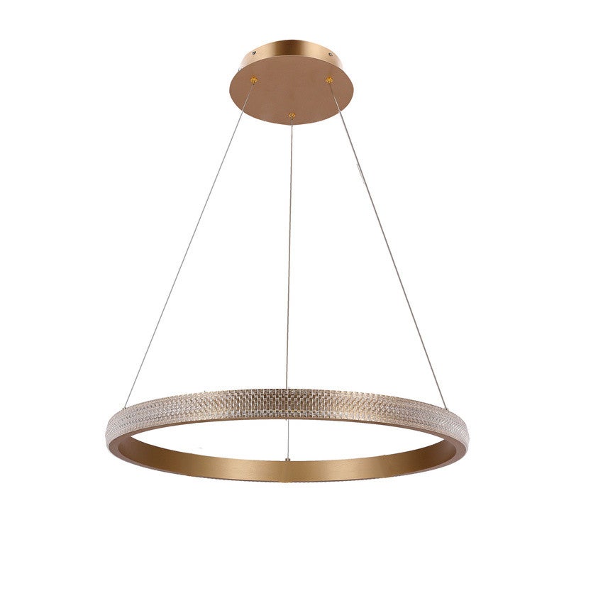 Lampa wisząca Hashim LED 34W Neutralna biel 2800lm złoto-przezroczysta wym: 115 x 60 x 60 cm Candellux