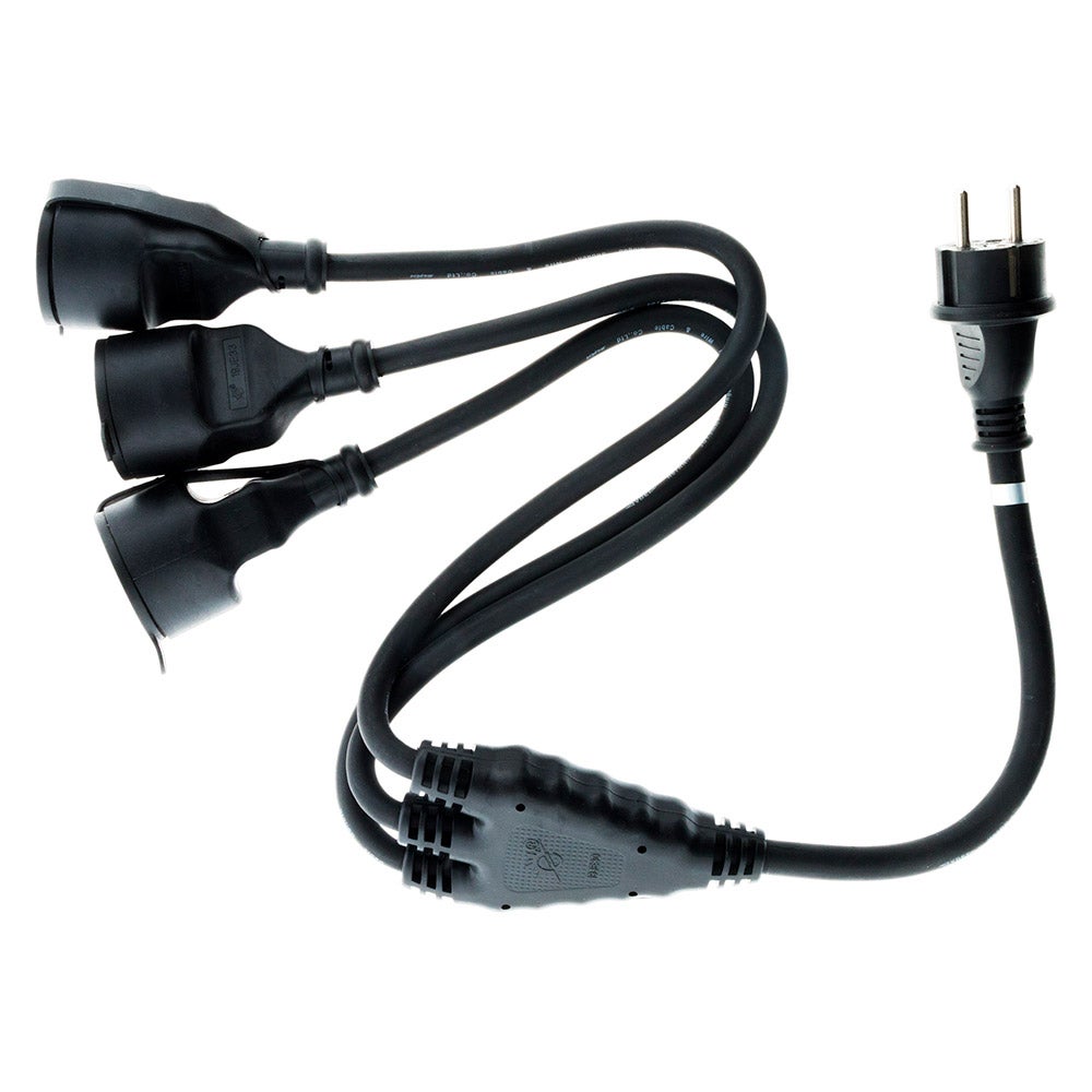 Prolongateur à triple tête pour chantier HO7RN-F 16A 3G1,5mm² - Noir 1m - Zenitech - 4