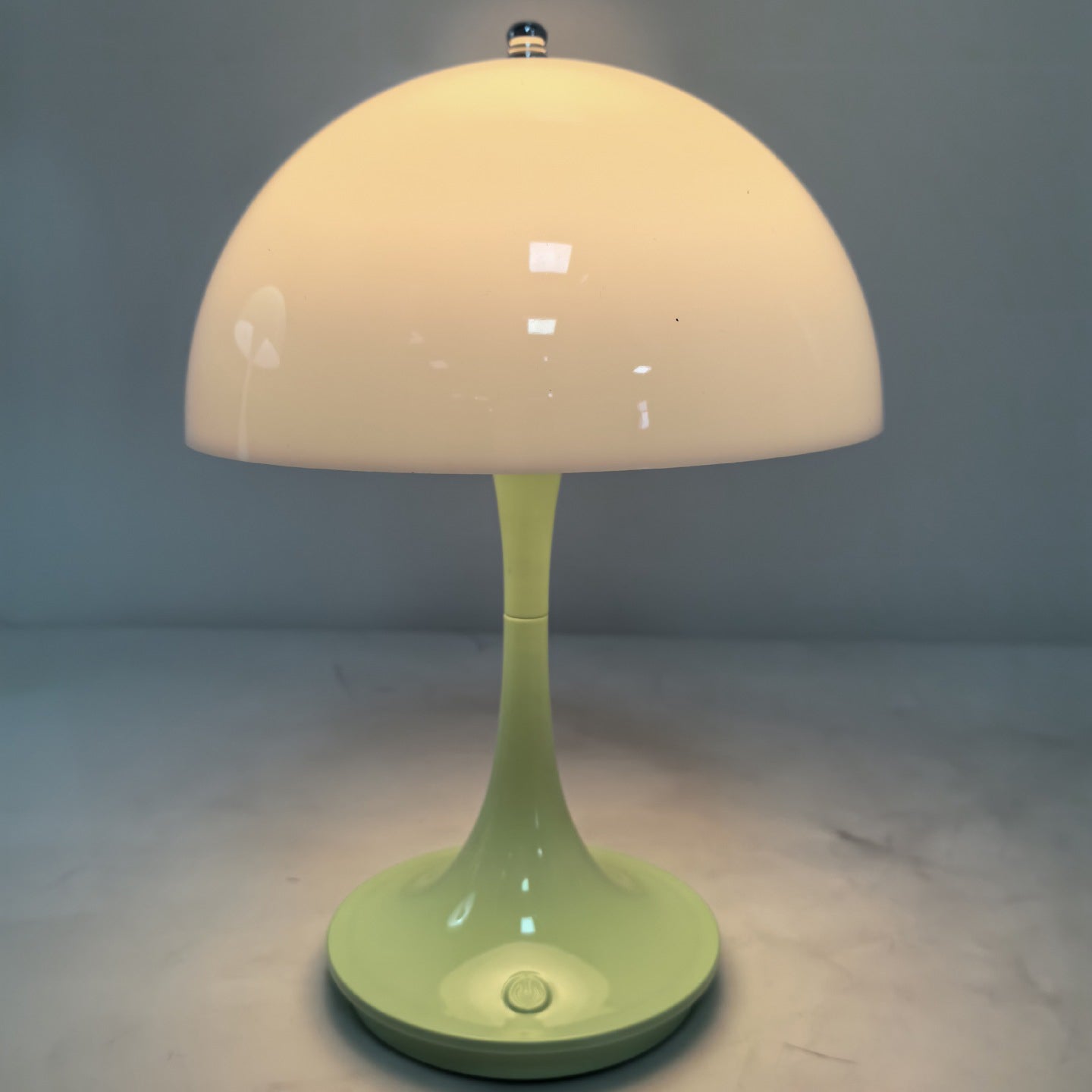 Lampe Champignon Tactile Argentée – Lampe De Table Rétro Métal, Fonctionne Parfaitement