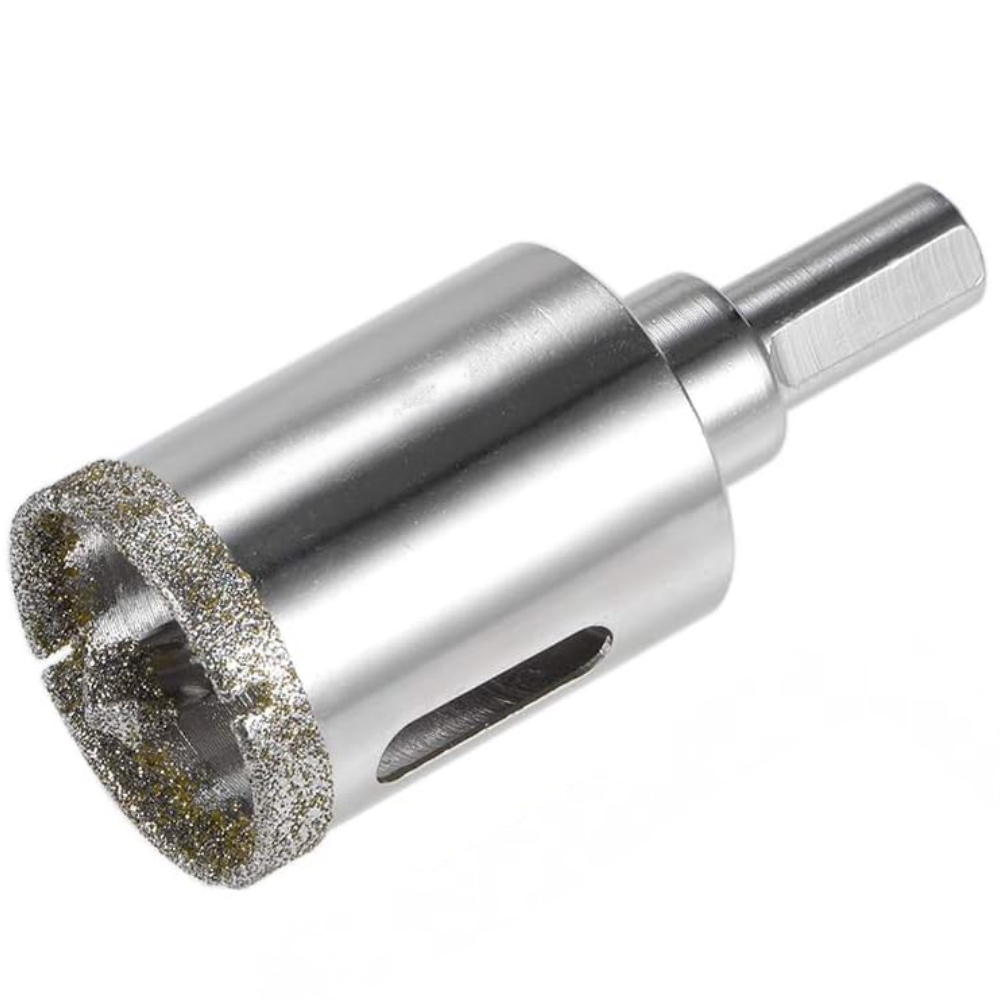 Wiertło diamentowe z wiertłem prowadzącym, otwornica do szkła - średnica trzpienia 10 mm, średnica 30 mm, głębokość otworu 36 mm
