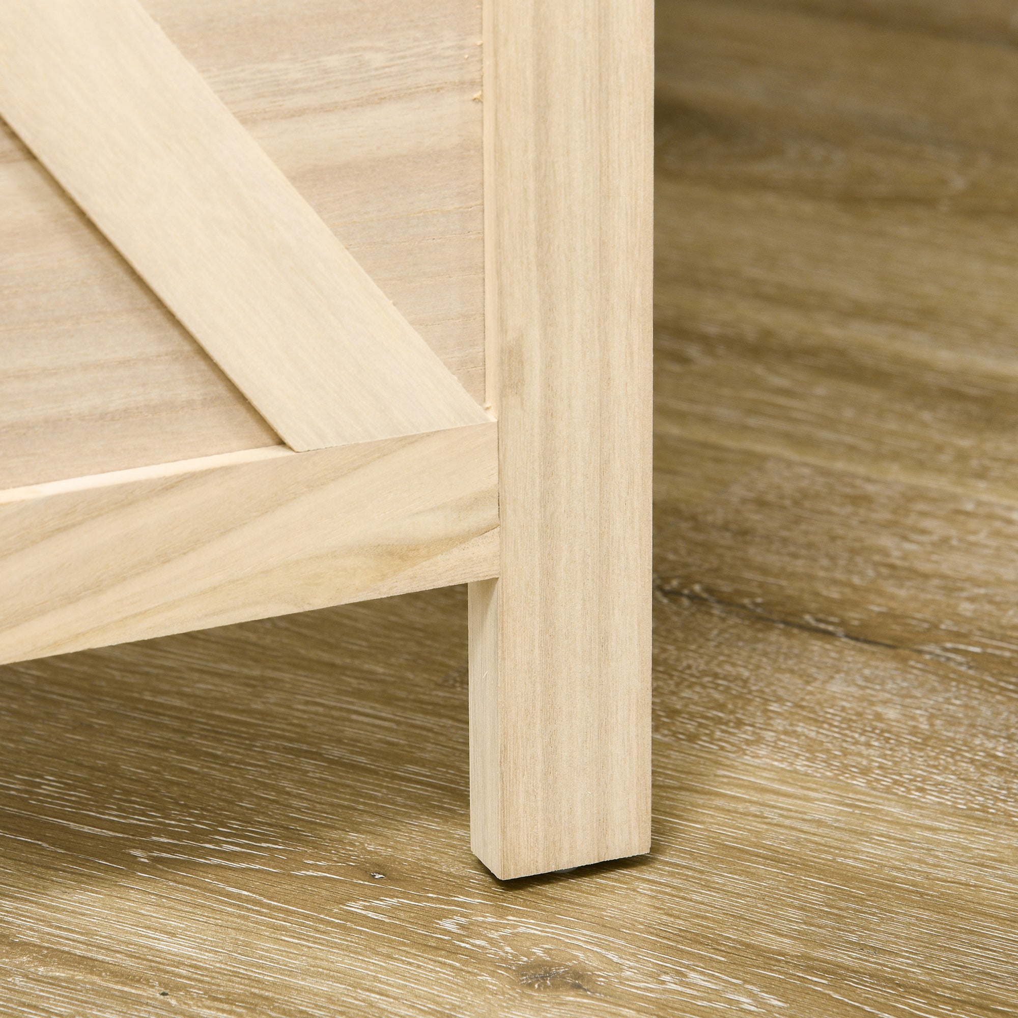 Paravent intérieur en bois 4 panneaux séparateur de pièce pliable panneau perforé 152x1,7x144,5cm bois naturel - 9