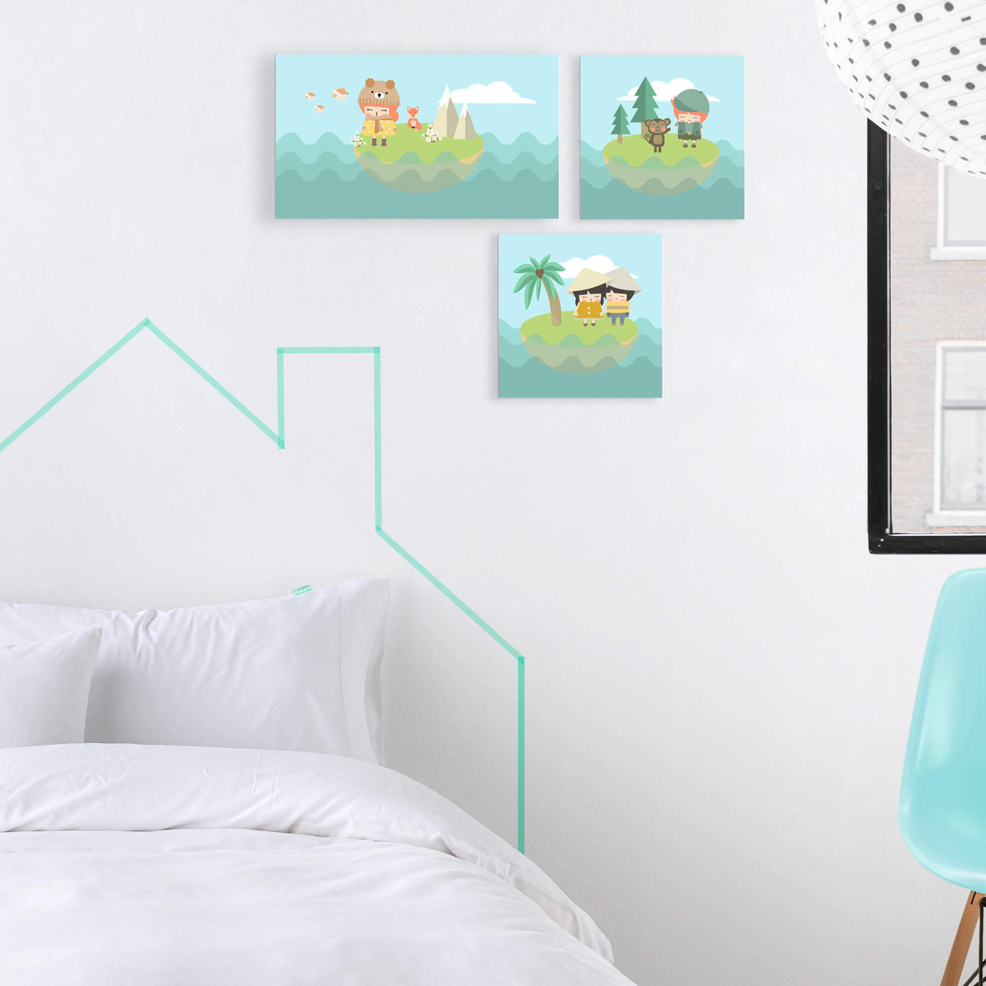 World map Tela decorativa 27x54 cm - 2