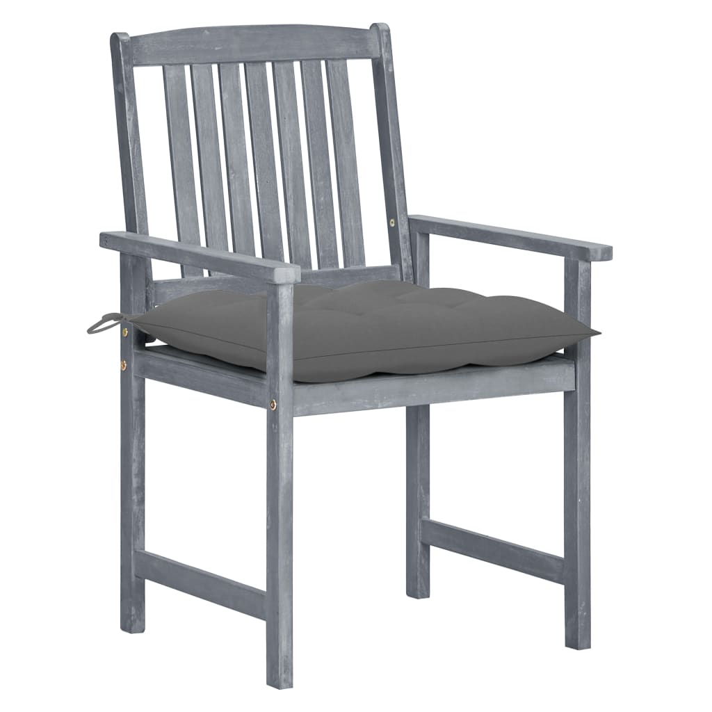 Chaise de jardin avec coussin Maison Exclusive en bois Gris - 2
