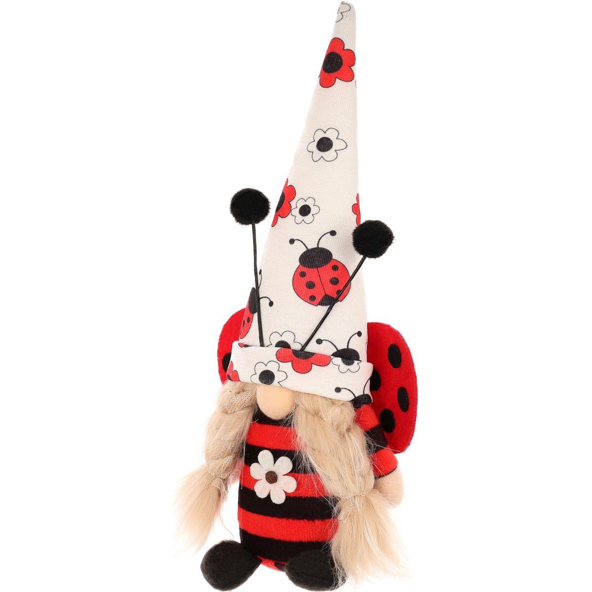 Skrzat gnom Biedronka Girl 24 cm dekoracja wiosenna