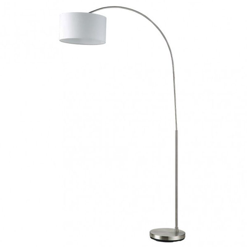 Salon des pieds POLUX simple lumière nickel avec écran blanc FABRILAMP - 4