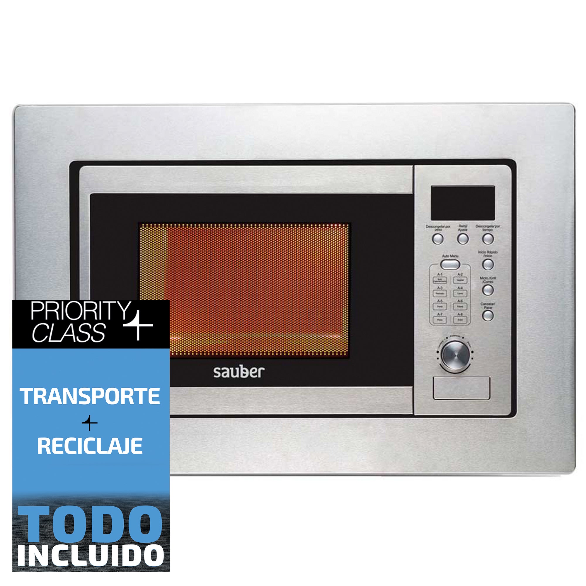 Sauber Horno Microondas Integrable Hms02i 20 Litros Con Grill Inox - Imagen 2