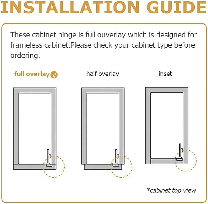 2 pièces Recouvrante Charniere Porte Cuisine, angle d'ouverture 110 ° de Charniere Porte Placard charnière pour porte meuble de cuisine charnière - 5