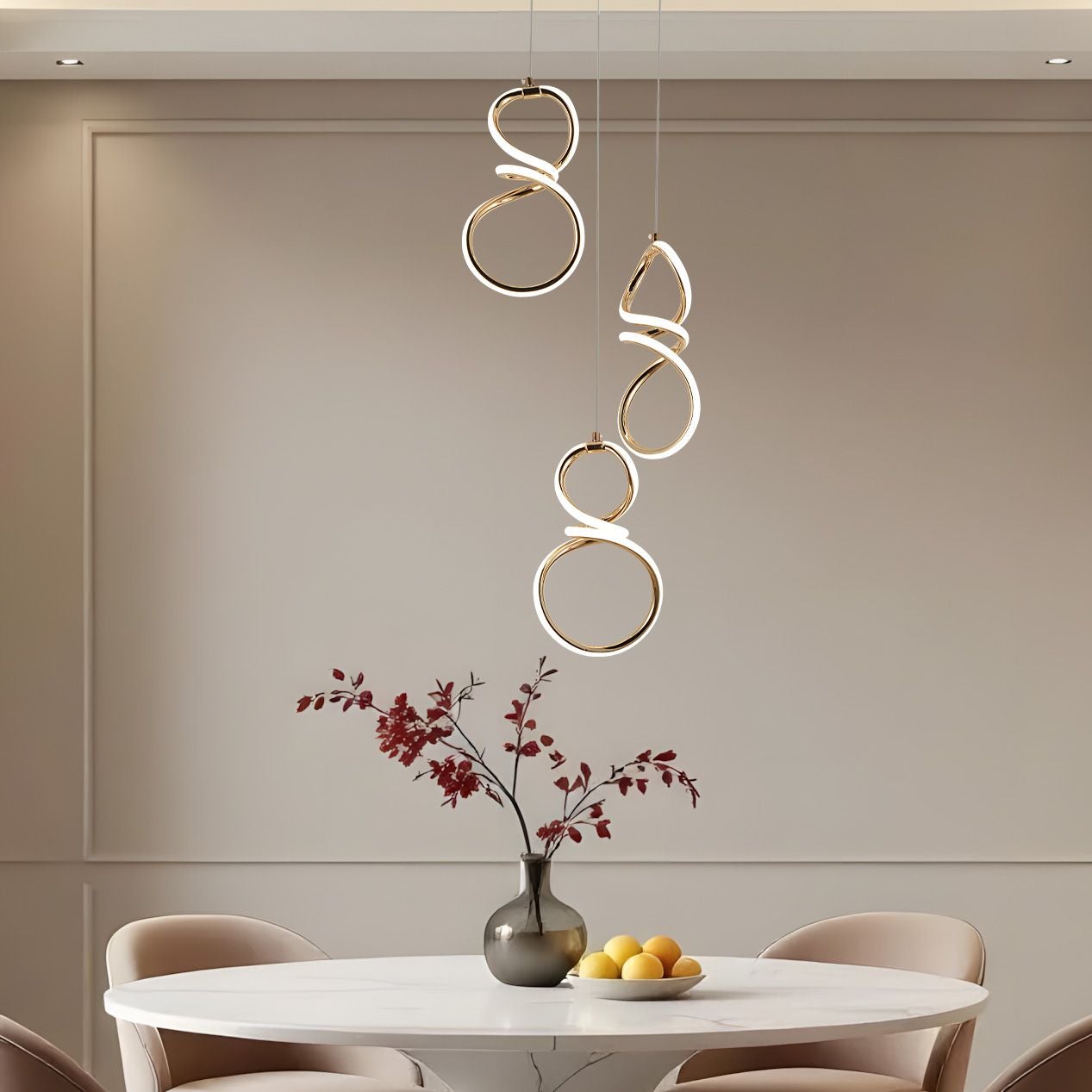 Lampa Sufitowa Wisząca Led Toolight G073-3Cpr Złoty - 7