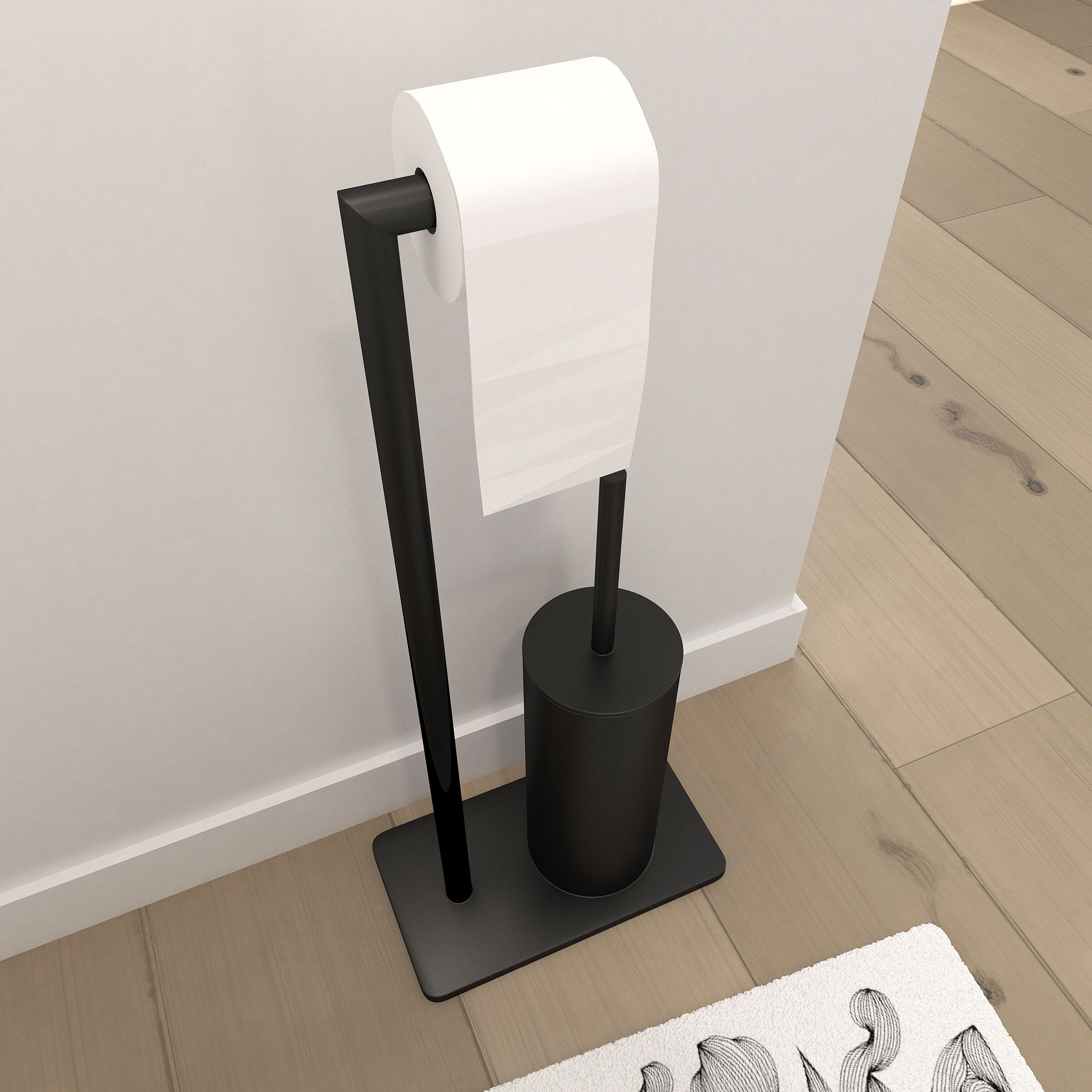 Brosse WC noir mat avec socle - BRUSHY WC - 2