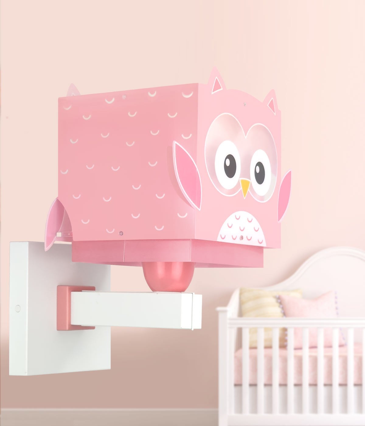 Kinkiet Little Pink Owl - Różowa Sowa dla dzieci