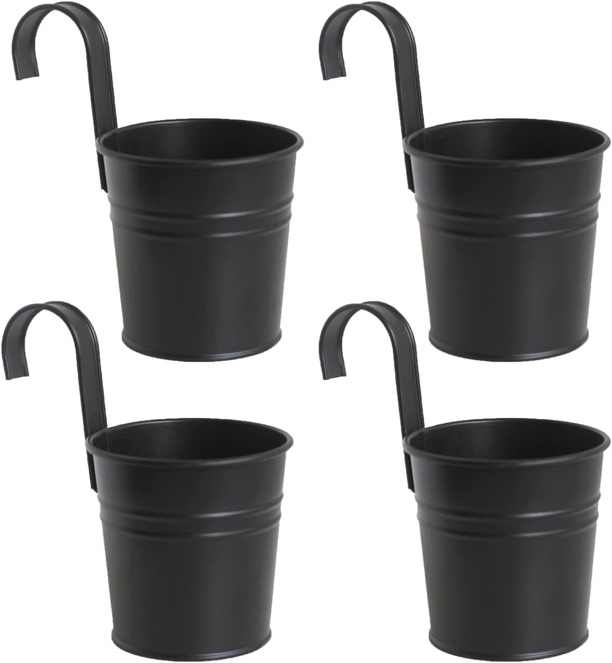 4 wiszące doniczki na kwiaty, otwór odpływowy na dole, zdejmowany haczyk, do dekoracji ogrodów i balkonów