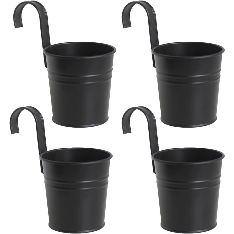 4 wiszące doniczki na kwiaty, otwór odpływowy na dole, zdejmowany haczyk, do dekoracji ogrodów i balkonów