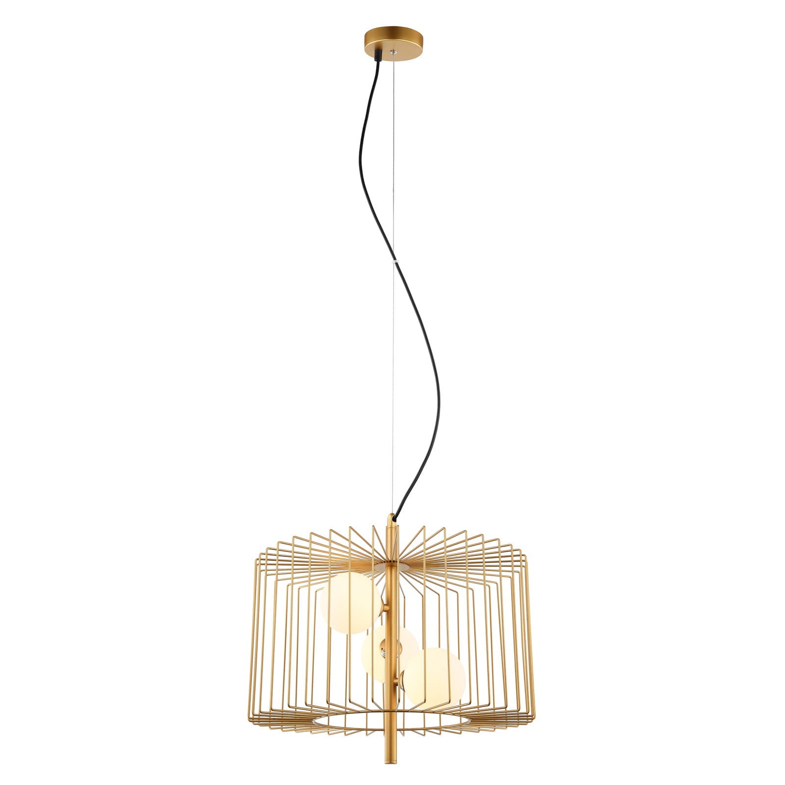 Lampa wisząca Daren złoto-biała 3xG9x25W wym: 113 x 45 x 45 cm metal Italux