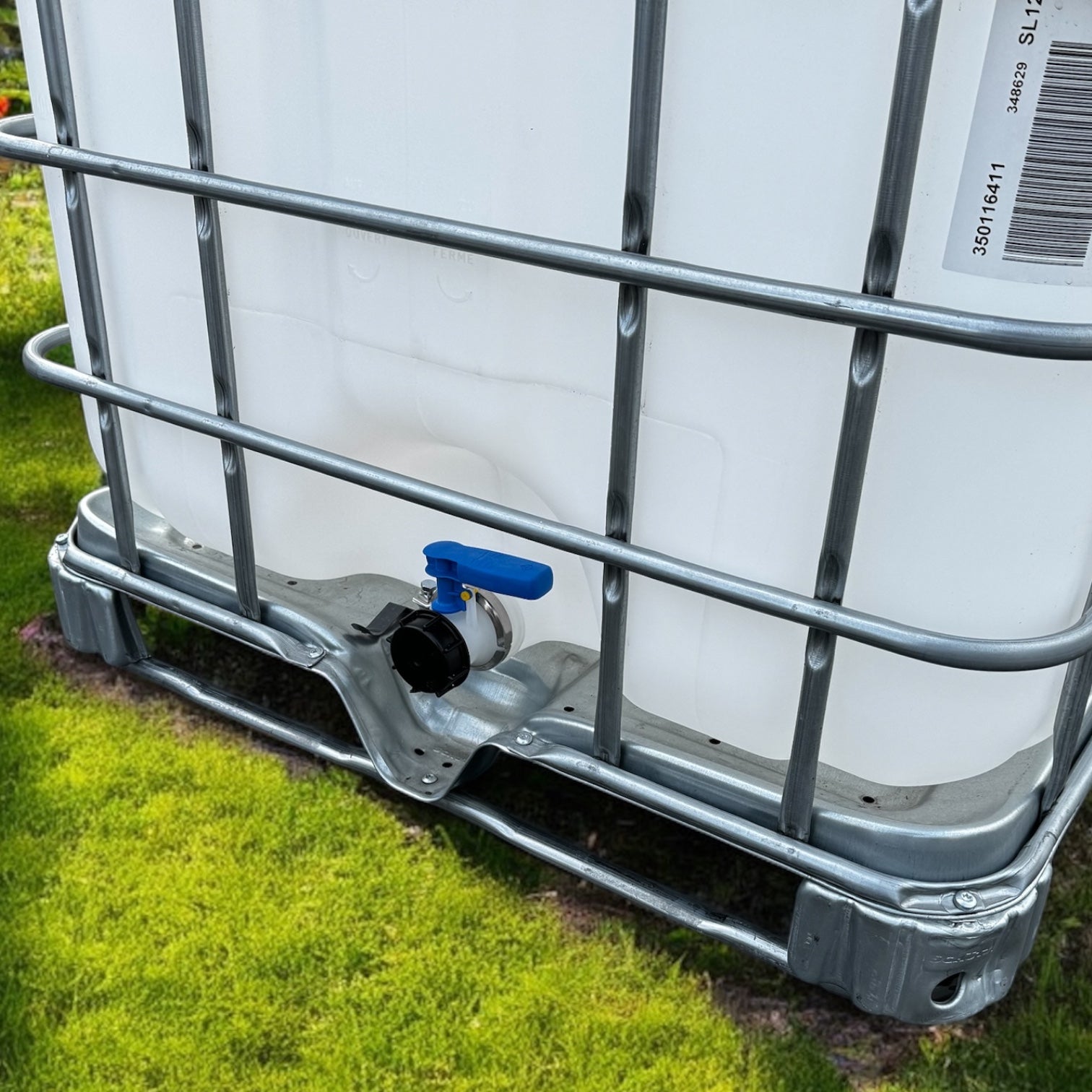 Citerne Eau De Pluie 1000L Sur Palette Métallique - Récupérateur Robuste Avec Robinet, Idéal Jardin - 13