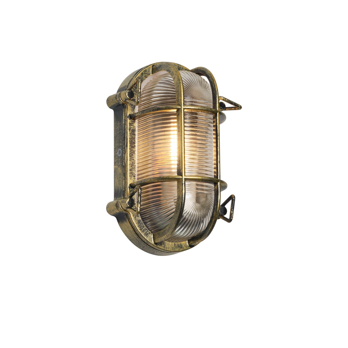 Qazqa przemysłowy lampa ścienna zewnętrzna IP44 do ogród - Nautica - gold, max. 15w, kompatybilny z żarówką LED, e27, 9cm, IP44