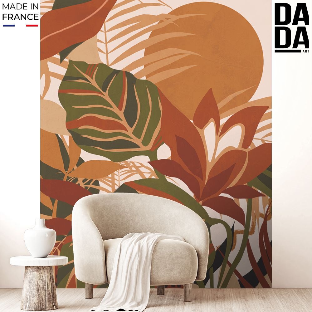 Papier peint préencollé "Feuillage tropical luxuriant" 190x250cm ...