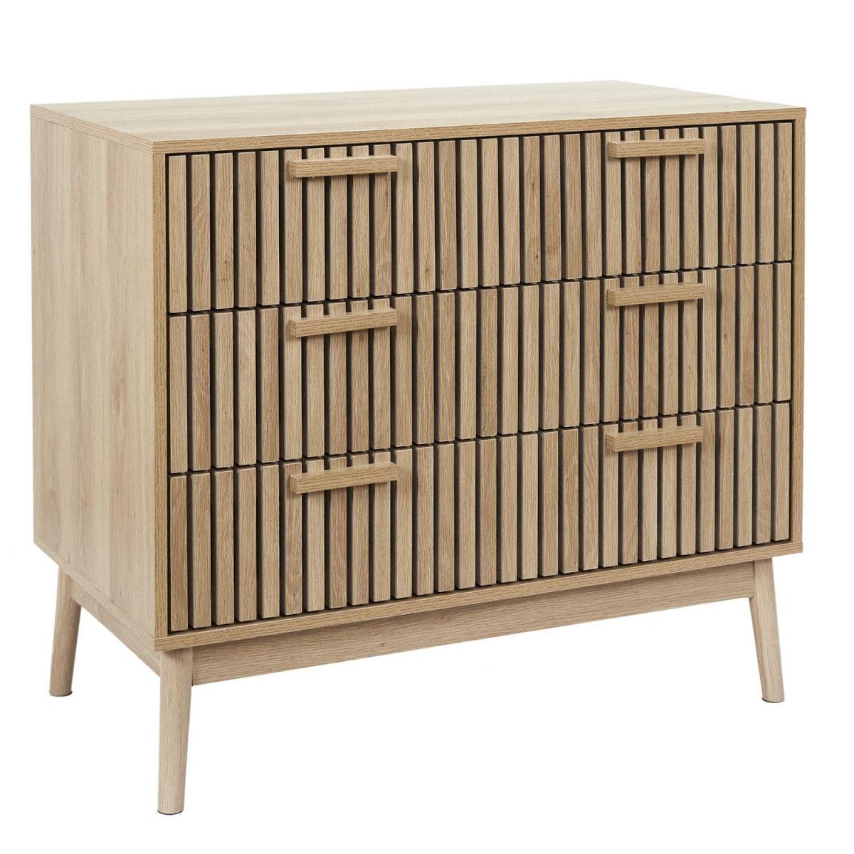 Commode 3 tiroirs - Bois - Beige - Interior's Commode 3 tiroirs - Bois - Beige - Interior's