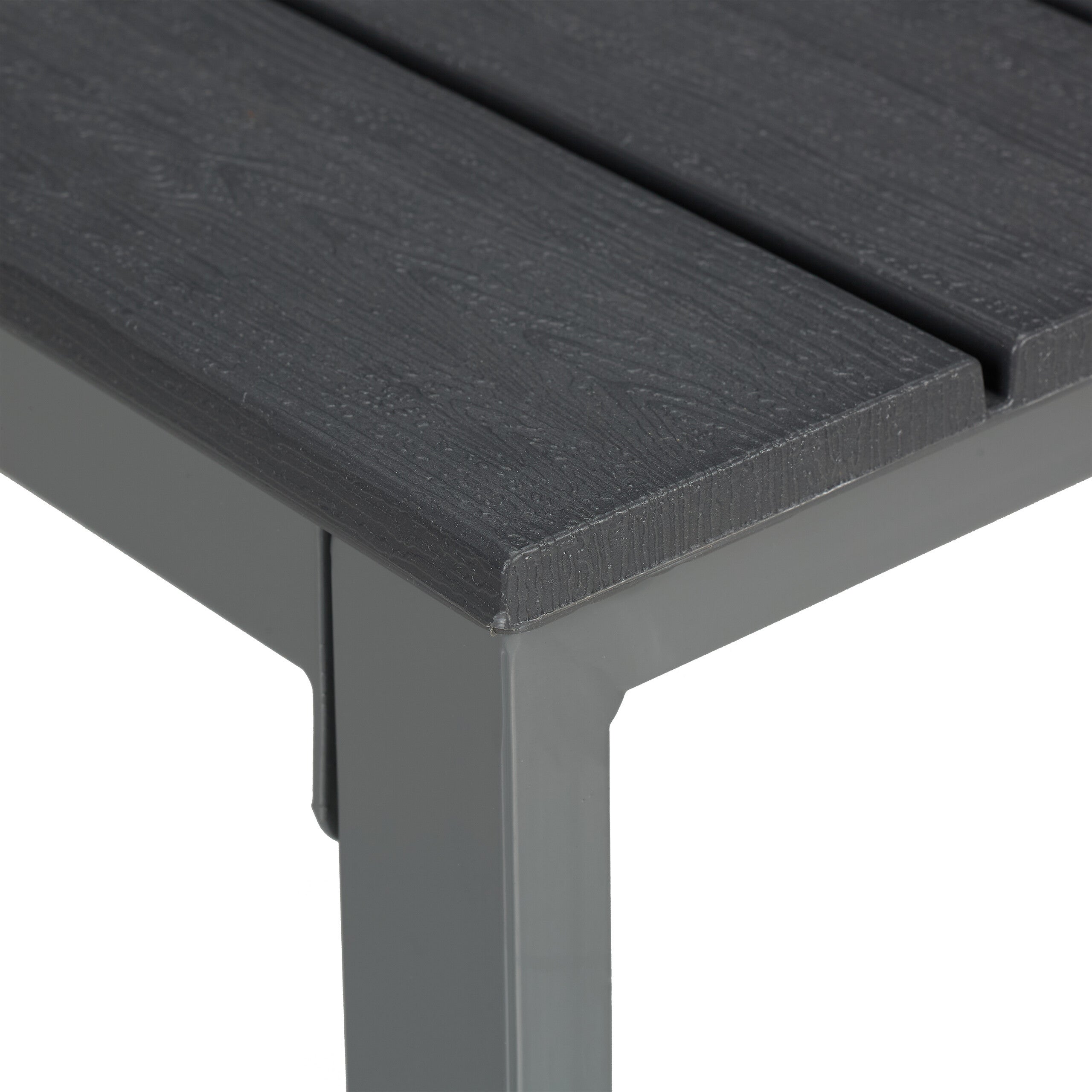 Table basse de jardin rectangulaire en Acier Gris - 5