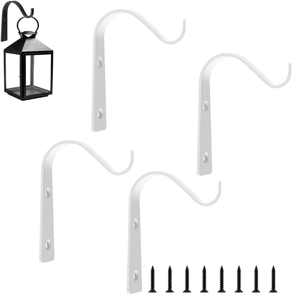 ZEACCT Lot 10 Crochets Muraux Plante En Fer Forgé Avec 20 Vis - Support Suspendu Intérieur Extérieur Jardin