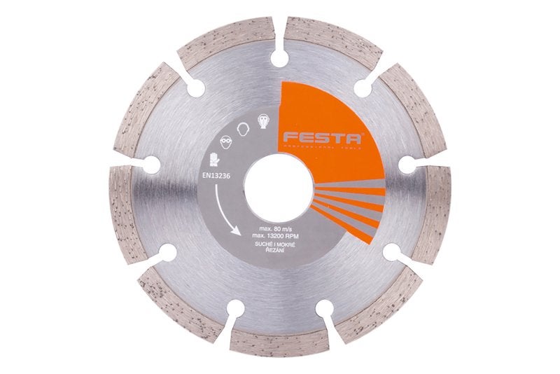 Disque Diamant Segmenté 230 Mm - Pour Tronçonner Béton, Brique, Pierre - Neuf Sous Emballage Silverline - Coupe Professionnelle