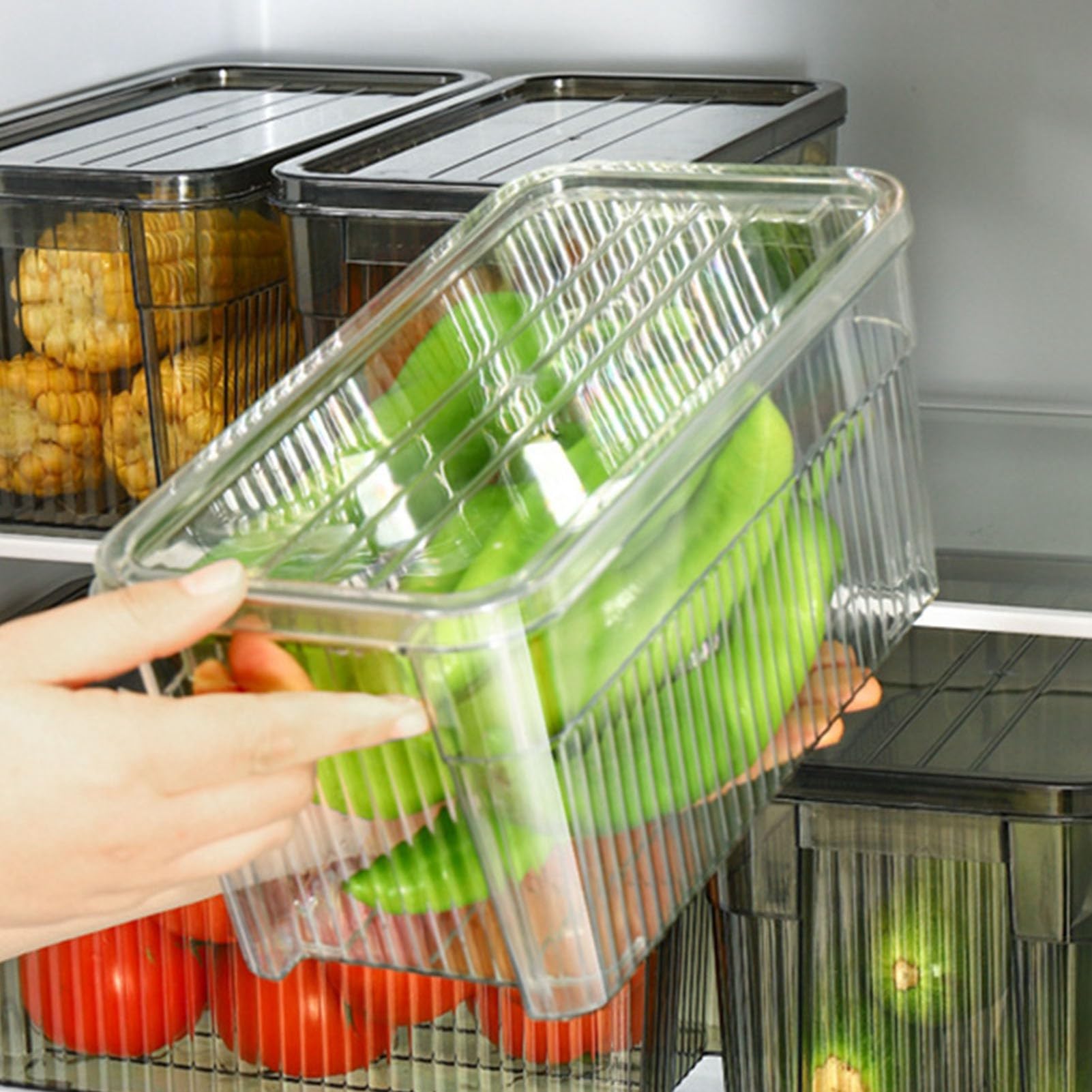 Set De Contenedores Amicopackaging: Cajas De Plástico Para Alimentos, Apto Microondas Y Congelador (Varias Capacidades)